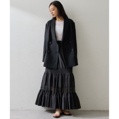 Whim Gazette(ウィム ガゼット)のコットンギャザーマキシスカート通販