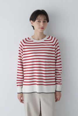 human woman(ヒューマン ウーマン)の◇梳毛ボーダーニット通販