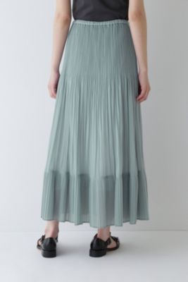 新品タグ付human womanヒューマンウーマンオーガンジープリーツスカート オーガンジープリーツスカート | human woman（ヒューマン