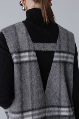 ADORE(アドーア)のアルパカシャギーチェックワンピース通販