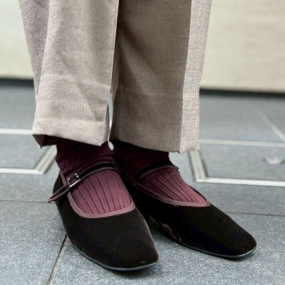 【★★★】新品未使用OBLADA MARY JANE VELOR Oblada(オブラダ)のOBLADA MARY JANE(VELOR)(ベロアメリー