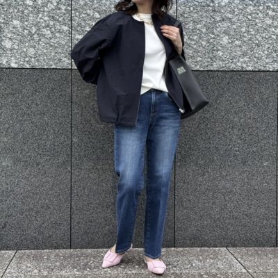 E by eclat(イーバイエクラ)の撥水ノーカラー袖ダーツブルゾン