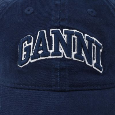 Ganni Canvas Cap★ガニー ロゴ キャップ GANNI ガニー ベースボールキャップ Cap Hat A4603 5682 A5082