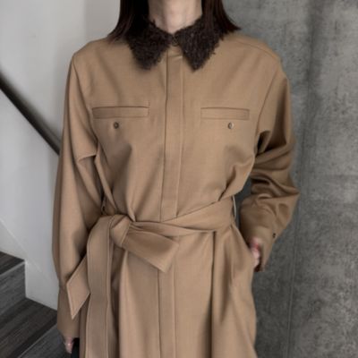 E by eclat【選べる着丈】華奢見えギャザーワンピース￥20,900