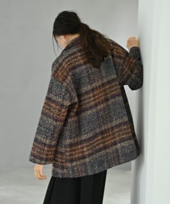 STYLE DELI(スタイルデリ)の【BLK001】ビックチェック柄ショートコート