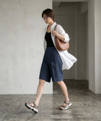 新品タグ付き❤️2025AW新作❤️ブラックハーフパンツ STYLE DELI(スタイルデリ)の【BLK001】ミックスツイードハーフパンツ