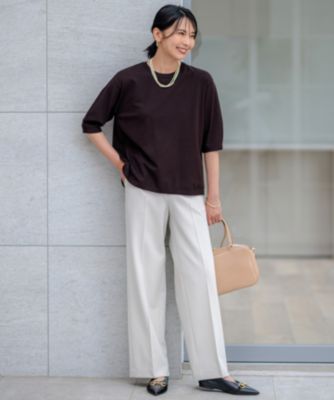 ストレッチギャバ ワイド パンツ　 23区 23区(ニジュウサンク)の【CLASSY.2月号掲載/洗える】TR