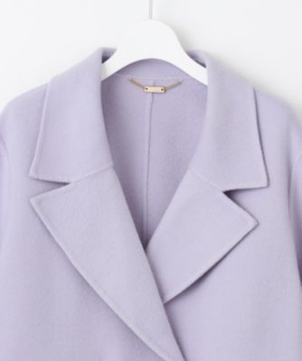 自由区 ウールリバーショートコート グレージュ 3L 自由区（ジユウク） コート アウター ウールリバーショート コート