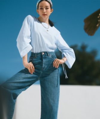 美品【23区】canclini　ボーダー　デザインスリーブ　ブラウス 美品【23区】canclini ボーダー デザインスリーブ ブラウス｜Yahoo