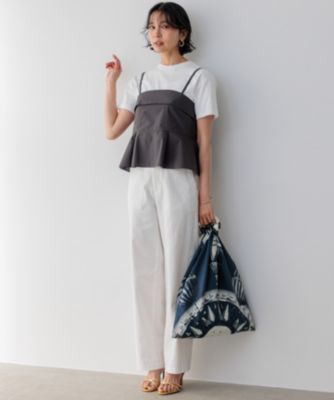 23区【Oggi4月号掲載/洗える】スラブツイルストレッチ ベイカー パンツ 23区 L(ニジュウサンク エル)の【Oggi4月号掲載/洗える】スラブ
