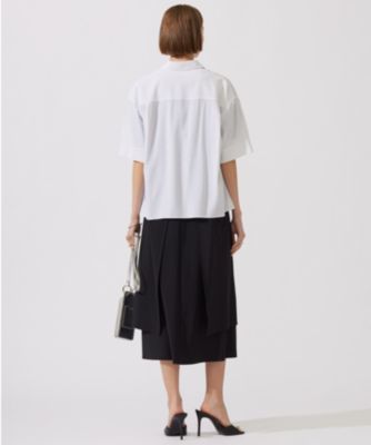 ICB(アイシービー)の【洗える】T/Rドライリネン クロップドシャツ通販