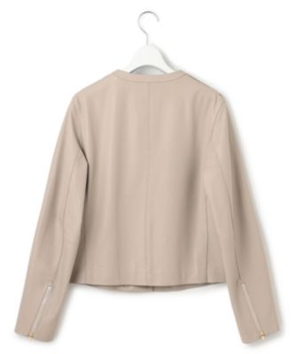 23区 L(ニジュウサンク エル)のラムレザー ノーカラージャケット通販