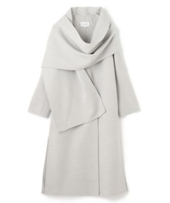 BEIGE,ベイジグレージュフードロングコート