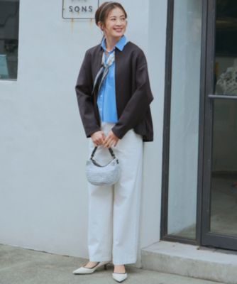 23区　【洗える】CANCLINI クロップド テントライン シャツ 23区 L(ニジュウサンク エル)の【洗える】CANCLINI クロップド