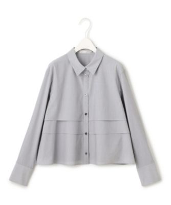 ICB クリーンブロード クロップドブラウス ICB ブラウス シャツ 「洗える」 クリーンブロード クロップド