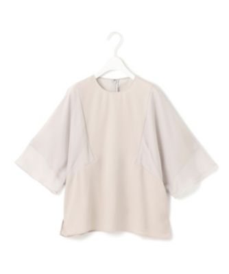icb【UV接触冷感・速乾】 FluidBackSatin シアーコンビブラウス ICB(アイシービー)の【UVケア・接触冷感・速乾・洗える