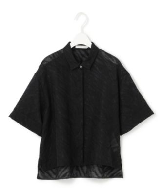 ICB(アイシービー)の【洗える】ゼブラシアーJQ クロップドシャツ