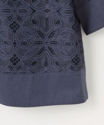 自由区 L(ジユウク エル)のフラワータイルレース ブラウス通販