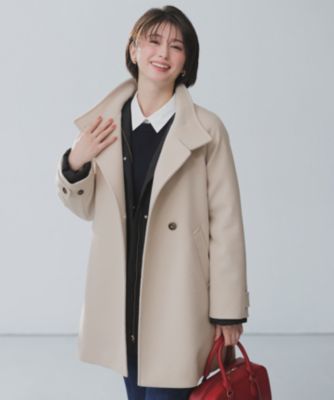 ANY SIS(エニィスィス)のウールライクスタンドカラー ミドルコート通販 ANY SIS(エニィスィス)のウールライクスタンドカラー ミドルコート通販