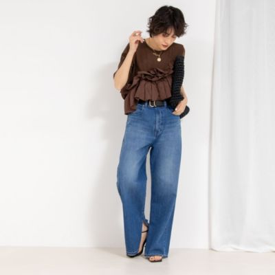 Rie Miller(リエミラー)の【RM denim】スリットフレアハイ