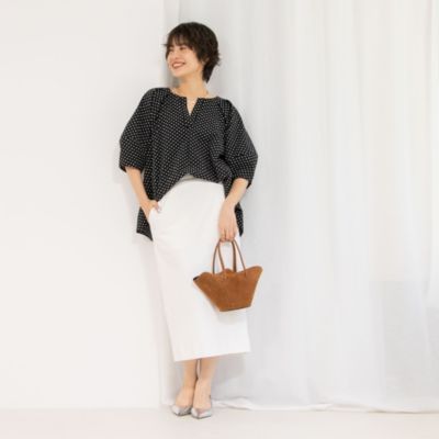 最終値下げ NOLLEY'S ノーリーズ サッカードット5分袖タックブラウス セール】サッカードット5分袖タックブラウス（シャツ/ブラウス