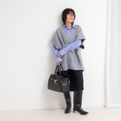 リエミラー（Rie Miller）/バイカラー強縮ニットショール Rie Miller(リエミラー)のバイカラー強縮ニットショール通販 | 集英社