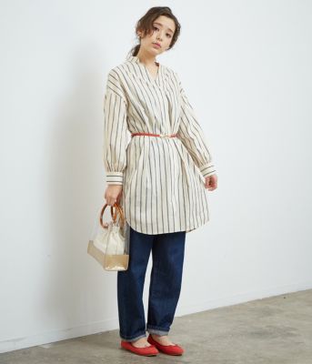 Rope Picnic ロペピクニック のマルチストライプシャツワンピース通販 集英社happy Plus Store