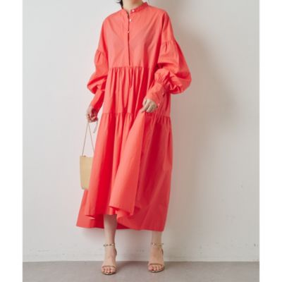 【美品】Whim Gazette ギャザーワンピース Whim Gazette(ウィム ガゼット)のギャザーワンピース通販