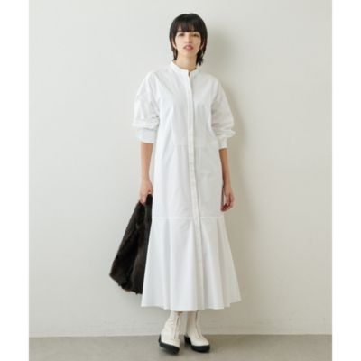 ウィムガゼット F ベージュ　日本製　シャツワンピース　2way ロング羽織 ウィムガゼット F ベージュ 日本製 シャツワンピース 2way