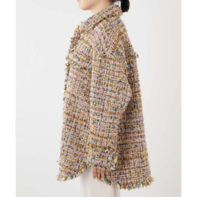Whim Gazette(ウィム ガゼット)のMIXツイードシャツジャケット通販