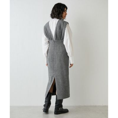 Whim Gazette(ウィム ガゼット)のグレンチェックVジャンスカワンピース
