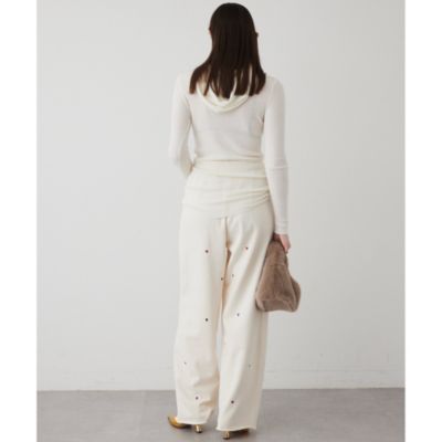 Whim Gazette - 2024美品◯ウィムガゼット【THE PAUSE】リブフードプルオーバー 2024美品◯ウィムガゼット【THE PAUSE】リブフードプルオーバー