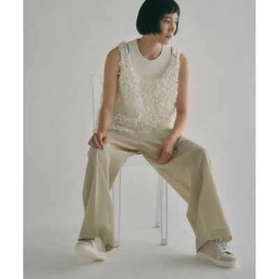 Whim Gazette 25SS フラワーモチーフ2Wayノースリーブブラウス Whim Gazette(ウィム ガゼット)の【GEMINI】フラワーモチーフ
