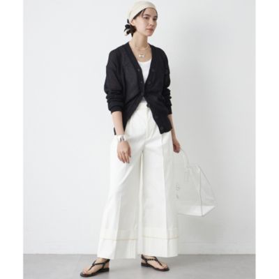 24SS 美品 Whim Gazette ペーパーヤーンカーディガン 定価2万 Whim Gazette(ウィム ガゼット)のペーパーヤーンカーディガン
