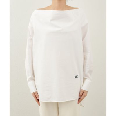 Whim Gazette(ウィム ガゼット)のブロードオフショルダーブラウス通販