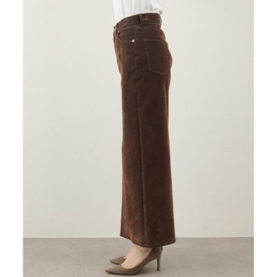 Whim Gazette(ウィム ガゼット)のデニムフロッキースリットスカート