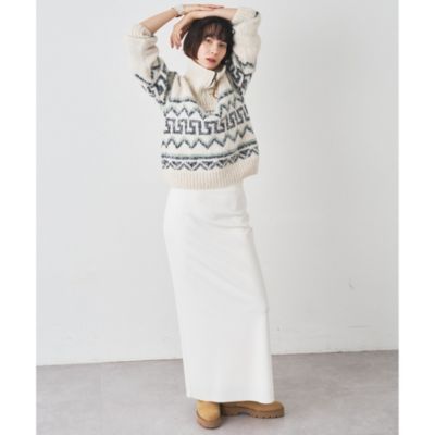 Whim Gazette(ウィム ガゼット)の【BSBEE】カウチンZIP ニット