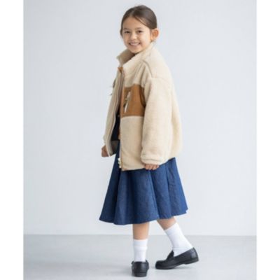 THE SHOP TK(Kids)(ティーケー サップキッド：キッズ)の【100-140】ポケット配色ボアブルゾン通販 | 集英社HAPPY PLUS  STORE