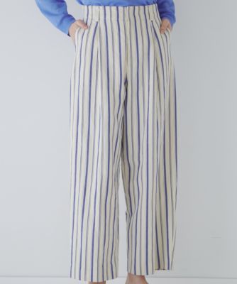 human woman(ヒューマン ウーマン)の◇綿麻ストライプパンツ通販