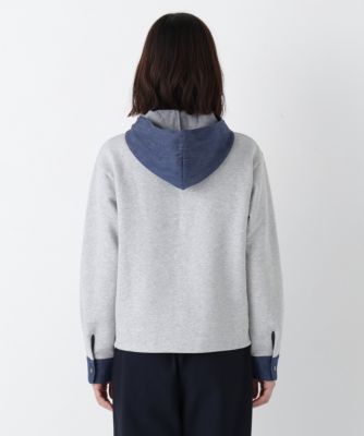 ヒューマンウーマン（human woman）/◆デニムドッキングフーディープルオーバー human woman(ヒューマン ウーマン)の◇デニムドッキングフーディープル