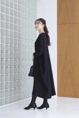 12closet(トゥエルブクローゼット)の【DEAR DAYS】【洗える】コクーンシルエットブラックドレス通販 Marisol（マリソル）