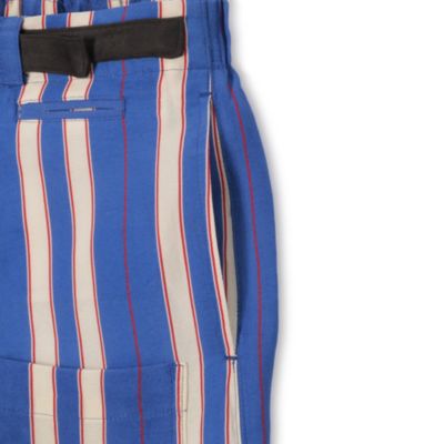 【新品未使用】TELMA WASHI Stripe Wide Pants 34 OYOANGLE Women's Straight Wide Leg Trousers Striped Print