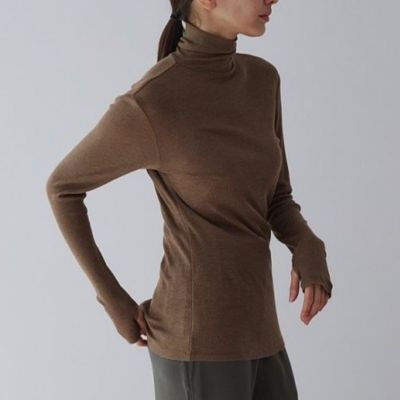 DRESS HERSELF(ドレスハーセルフ)のカットソー／シルクリブ ハイネック