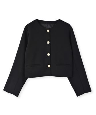 Jours+ホーリーSheerGoldButtonJacketジュールズプラス marjour(マージュール)のBONDING GOLD BUTTON JACKET通販