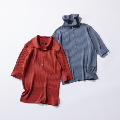 ENFOLD エンフォルド 24SS RIB POLO リブポロニットトップス 300HS170-2240 ホワイト 38 2580143118.jpg?1746784900