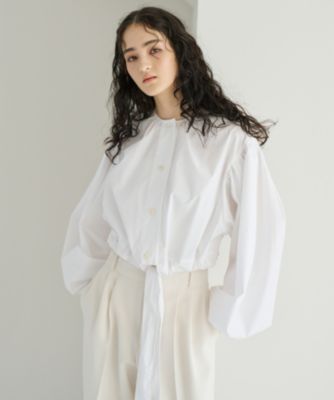新品未使用 #Newans ウエストリボンショートブラウス Newans(ハッシュニュアンス)のウエストリボンショートブラウス