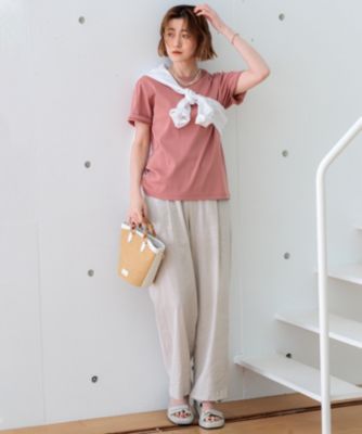 23区(ニジュウサンク)の【洗える】リネンレーヨンストレッチ