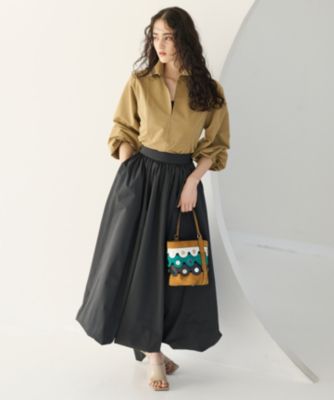 【新品タグ付き】#Newans ハッシュニュアンス　バルーンスカート Newans(ハッシュニュアンス)のタフタボリュームバルーンスカート