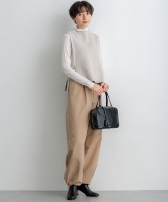 pushpush ベージュ ワイドパンツ pushpush ベージュ ワイドパンツ