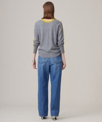 【CLASSY.1月号掲載・前後着用可能】ピュアカシミヤ バイカラーニット ICB(アイシービー)の【CLASSY.1月号掲載・前後着用可能】ピュア